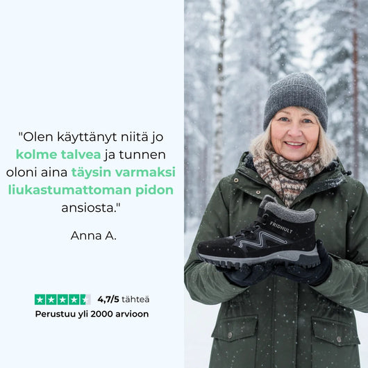 Fridhult™ – Talvikengät mukavuuteen ja liukumattomaan pitoon